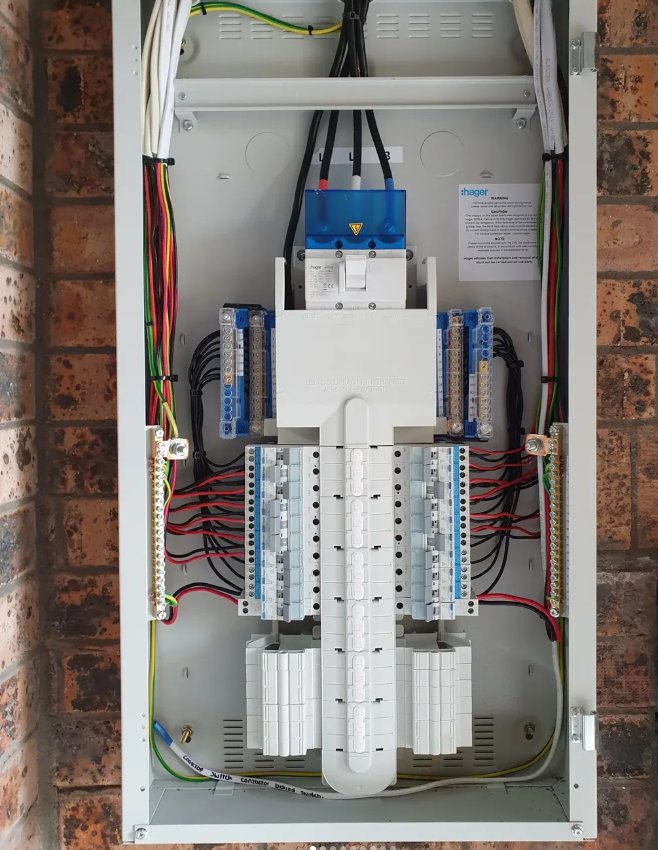 Switchboard installed by Licence to Spark with neat cable management